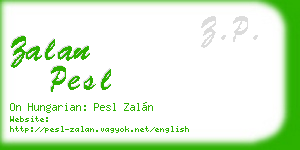 zalan pesl business card